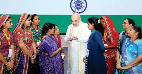 Amit Shah holds ‘Sahkar Samvad' with women cooperative workers of Gujarat, MP and Rajasthan