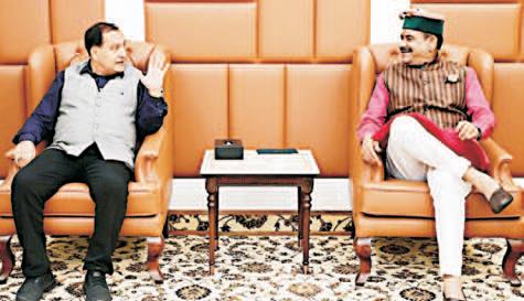 Himachal Assembly Speaker Kuldeep Pathania meets Lok Sabha Speaker Om Birla in Delhi ahead of presiding officers’ meet