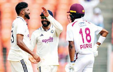 1st Test: Jadeja, Siraj help India take 1-0 lead after thrashing West Indies by an innings and 140 runs