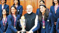 PM hosts Women's World Cup Champions, urges players to inspire students