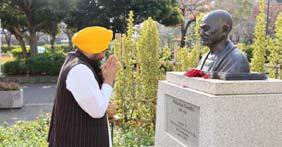 Punjab CM Bhagwant Mann pays tribute to Mahatma Gandhi in Tokyo