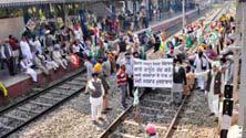 Farmers block railway tracks across Punjab; detentions, clashes reported
