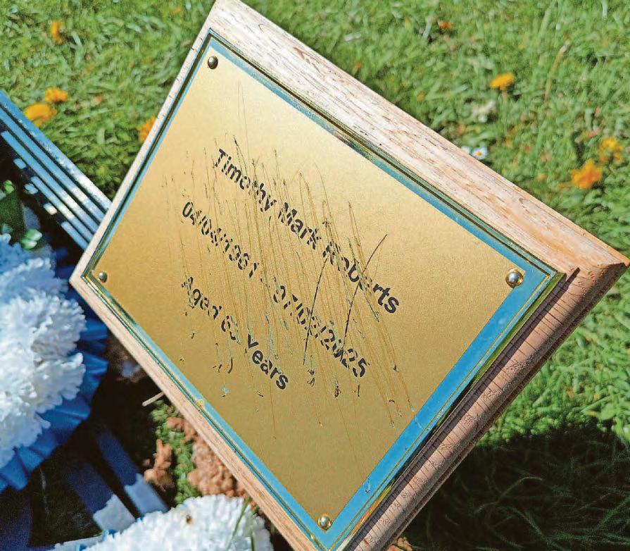 Daughter's plea after dad's grave vandalised