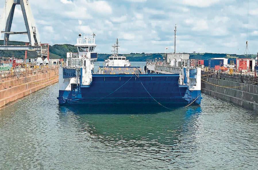 Ferry refit delayed by inspections and essential works hits milestone