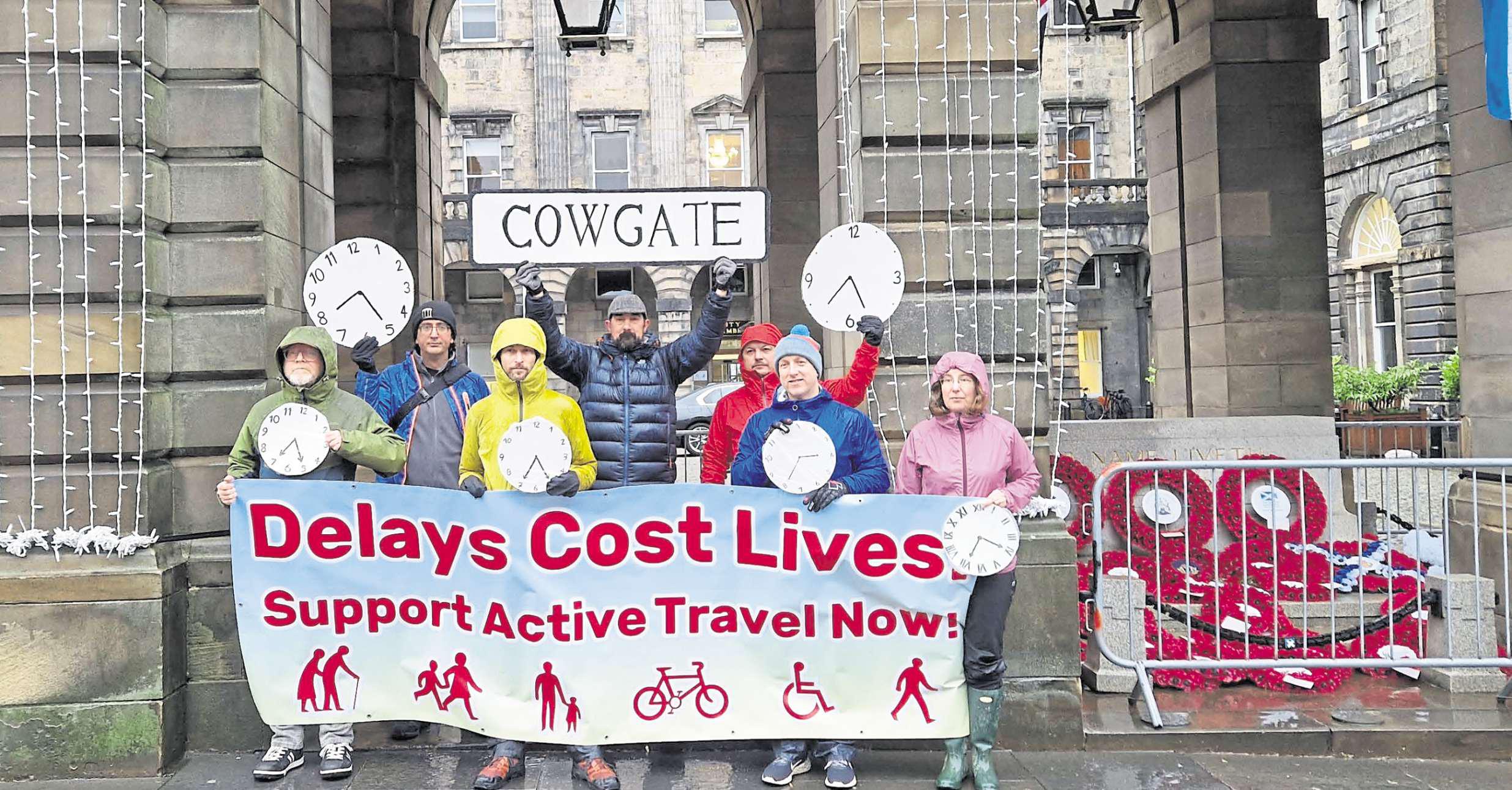 Protest at failure to address traffic in Cowgate one year after man dies