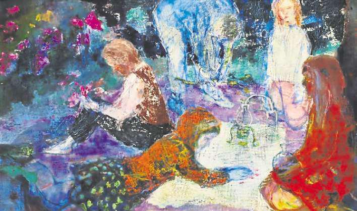 Artist's painted worlds that feel like memories