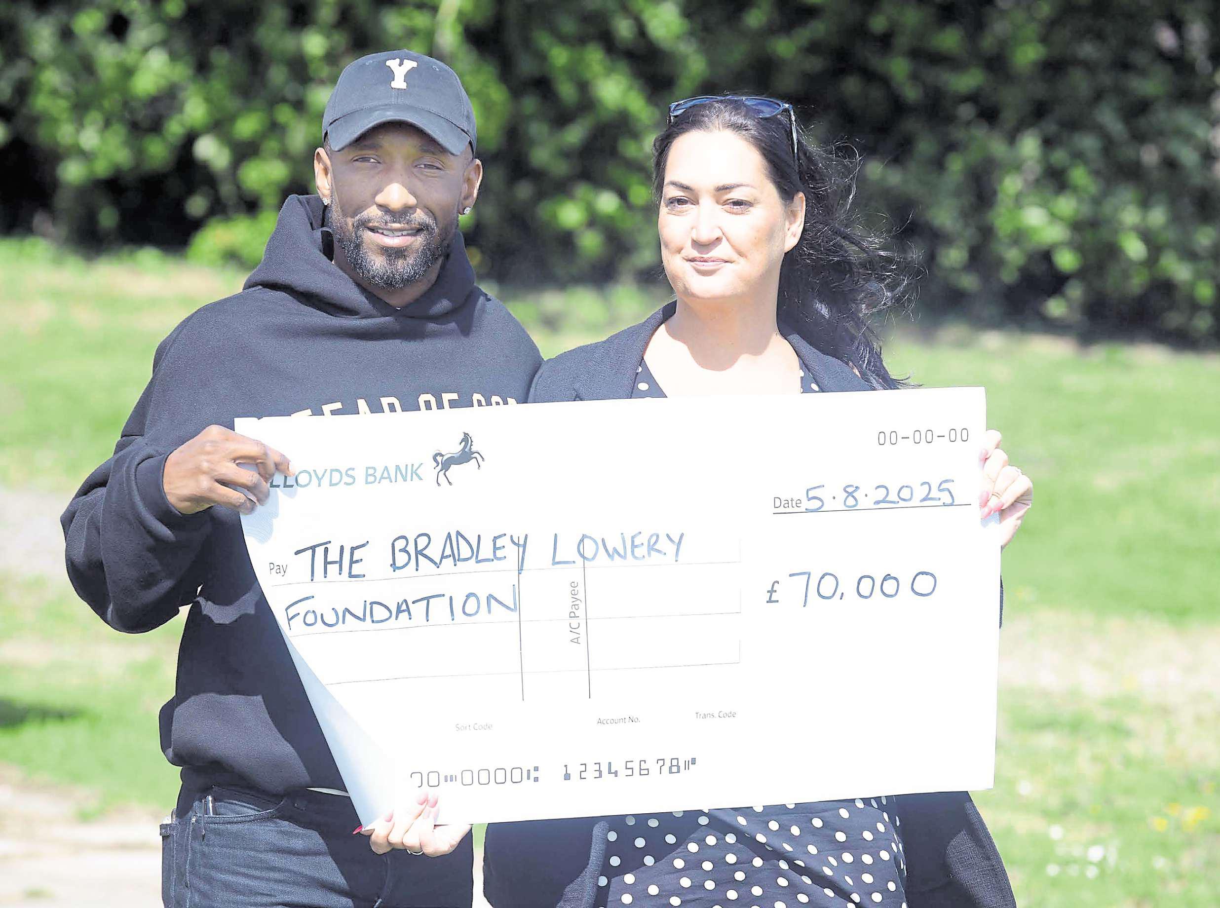 Bradley's holiday home a step closer thanks to Jermain's £70k donation