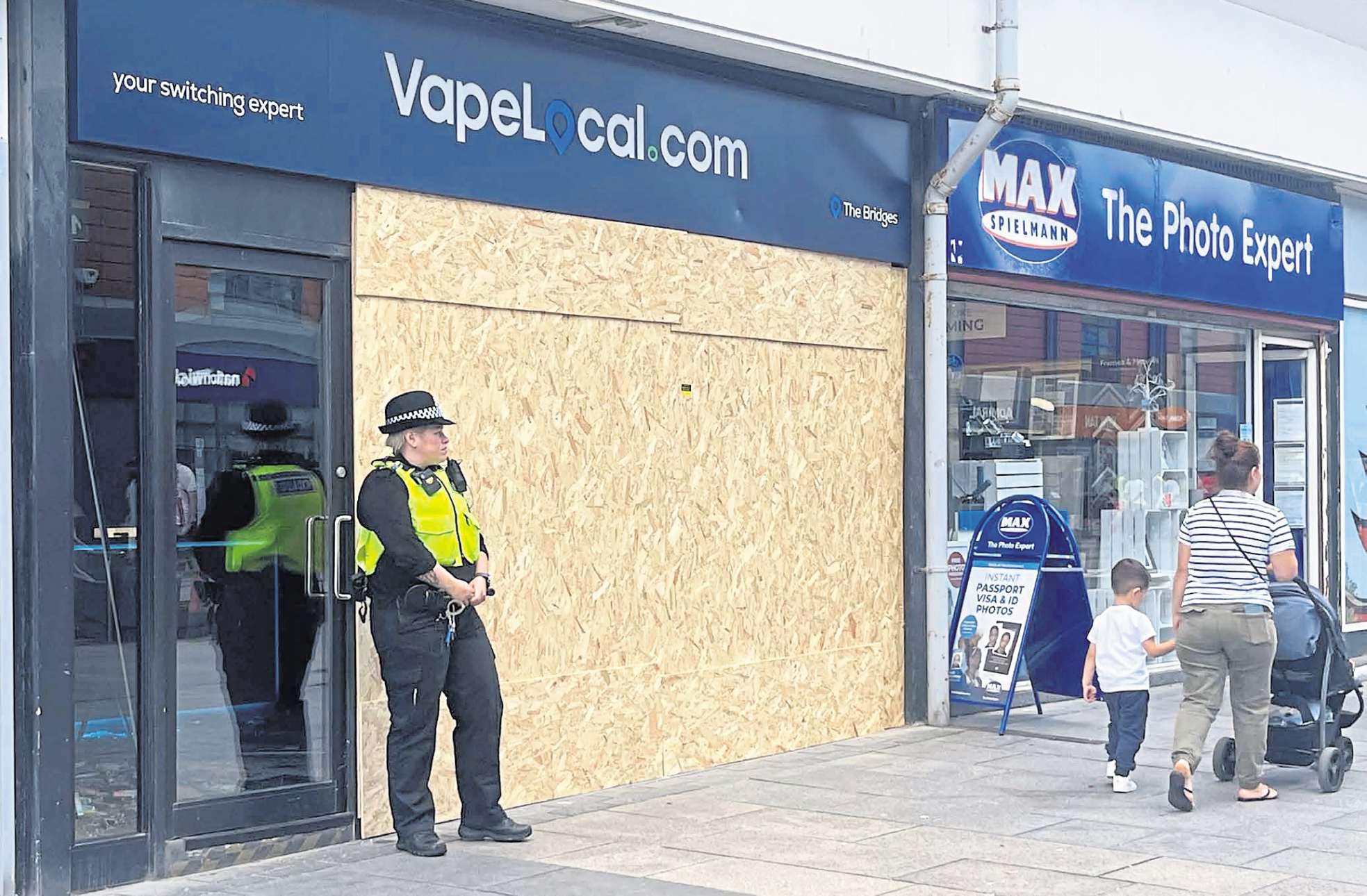Rioter caught on CCTV looting vape shop during riots in city is locked up
