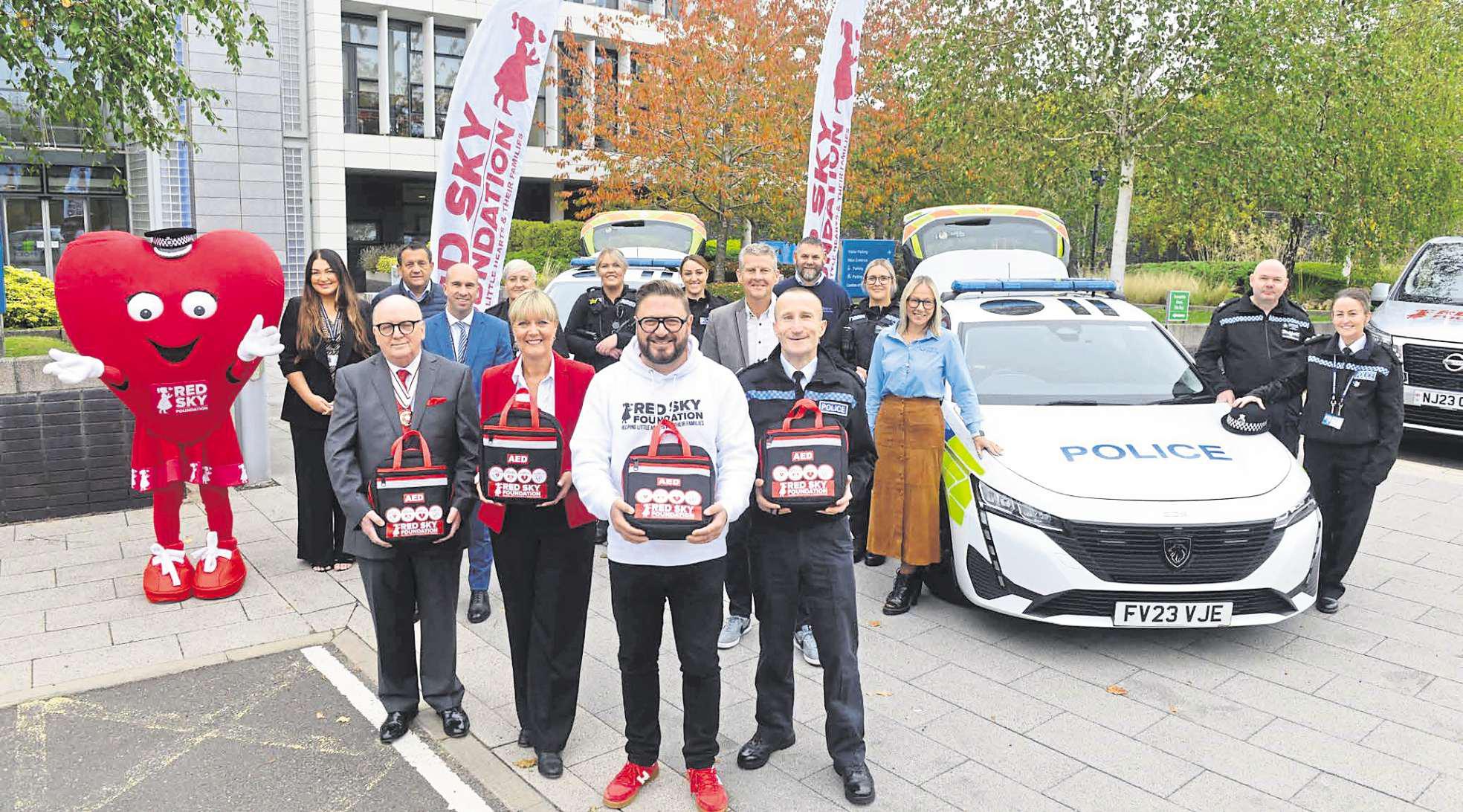 Defibrillator donation to police is difference between life and death