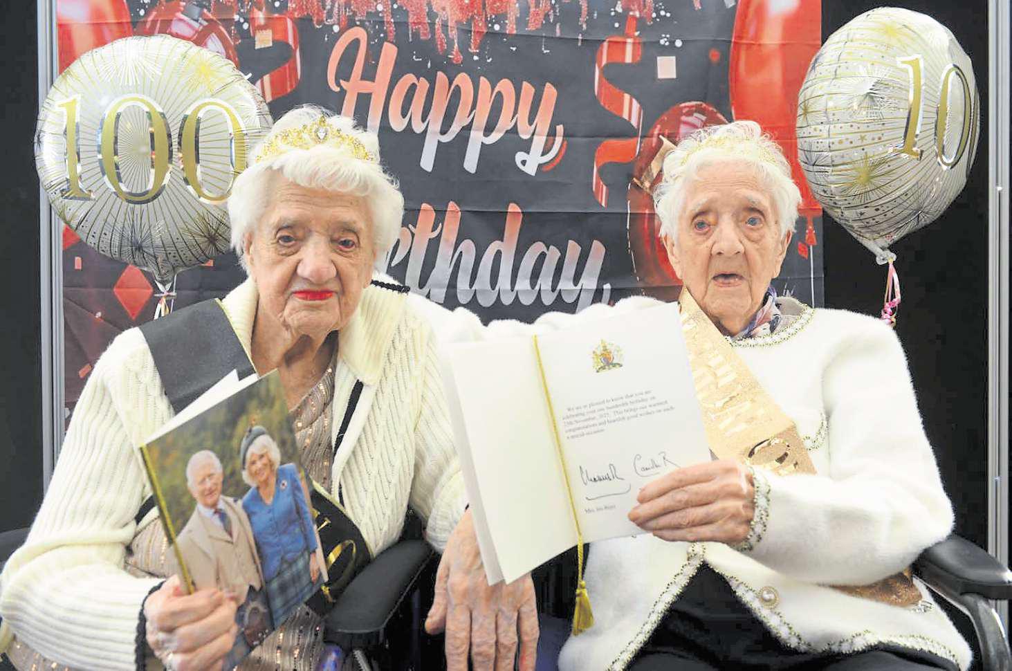 A milestone moment for identical twins celebrating 100th birthdays
