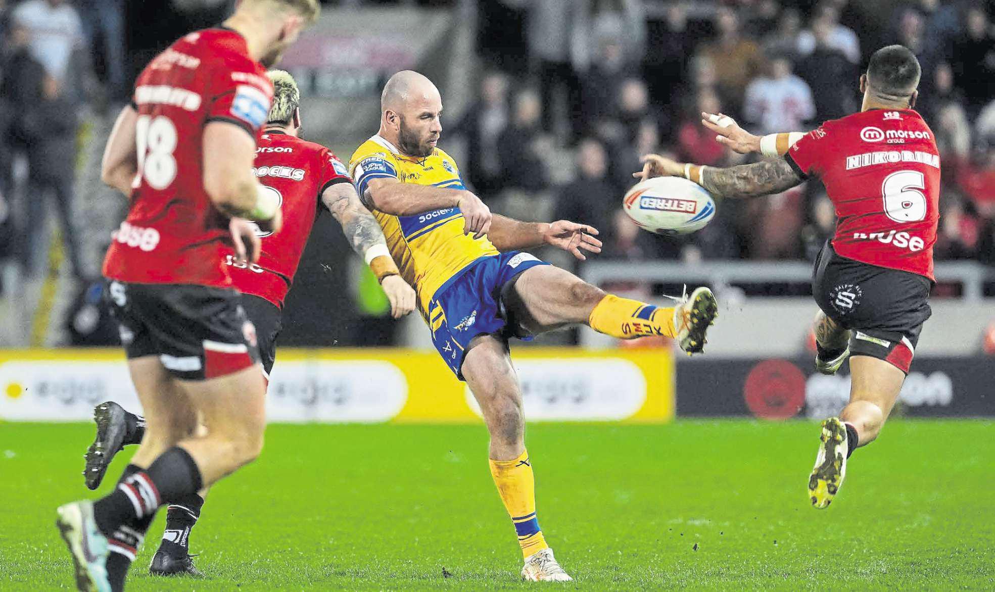 Former Rhinos players caught up ‘in the thick of it' with tries and a late red card
