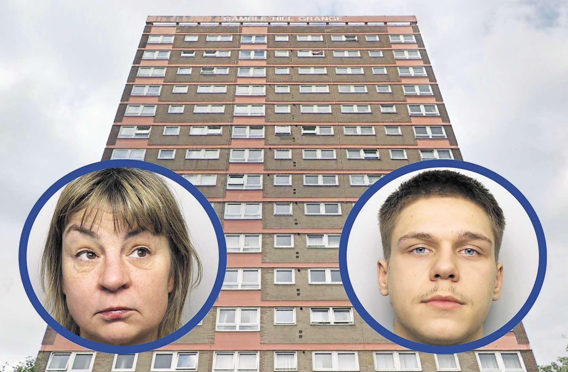 Family trapped in high rise by fire started by two neighbours
