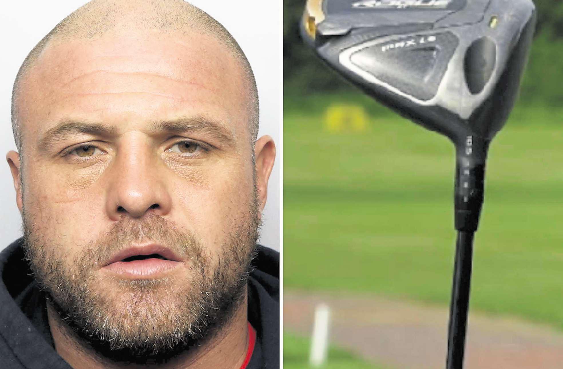 Driver was beaten with golf club while sitting in his car