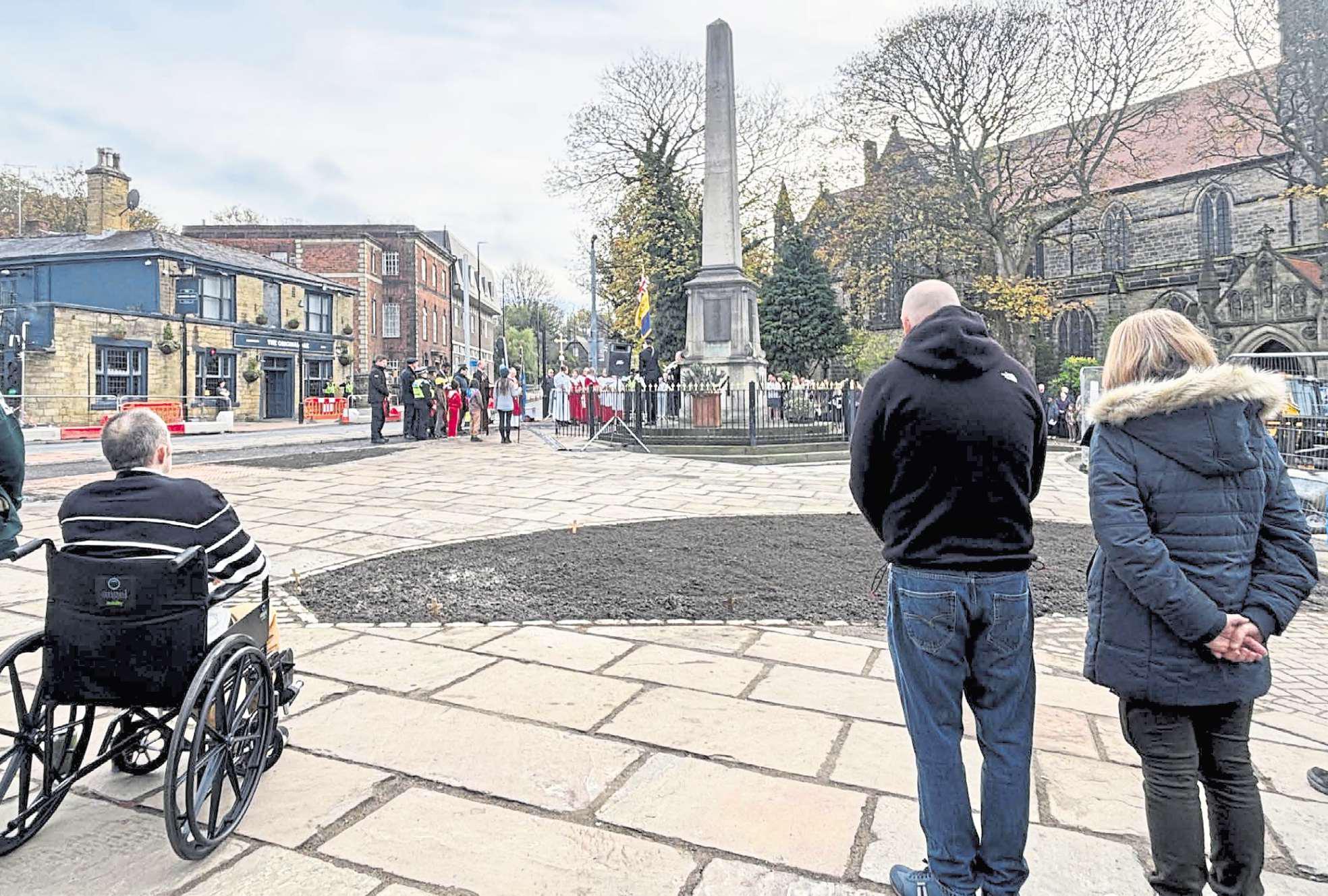 Work at war memorial finished in time for Remembrance tributes