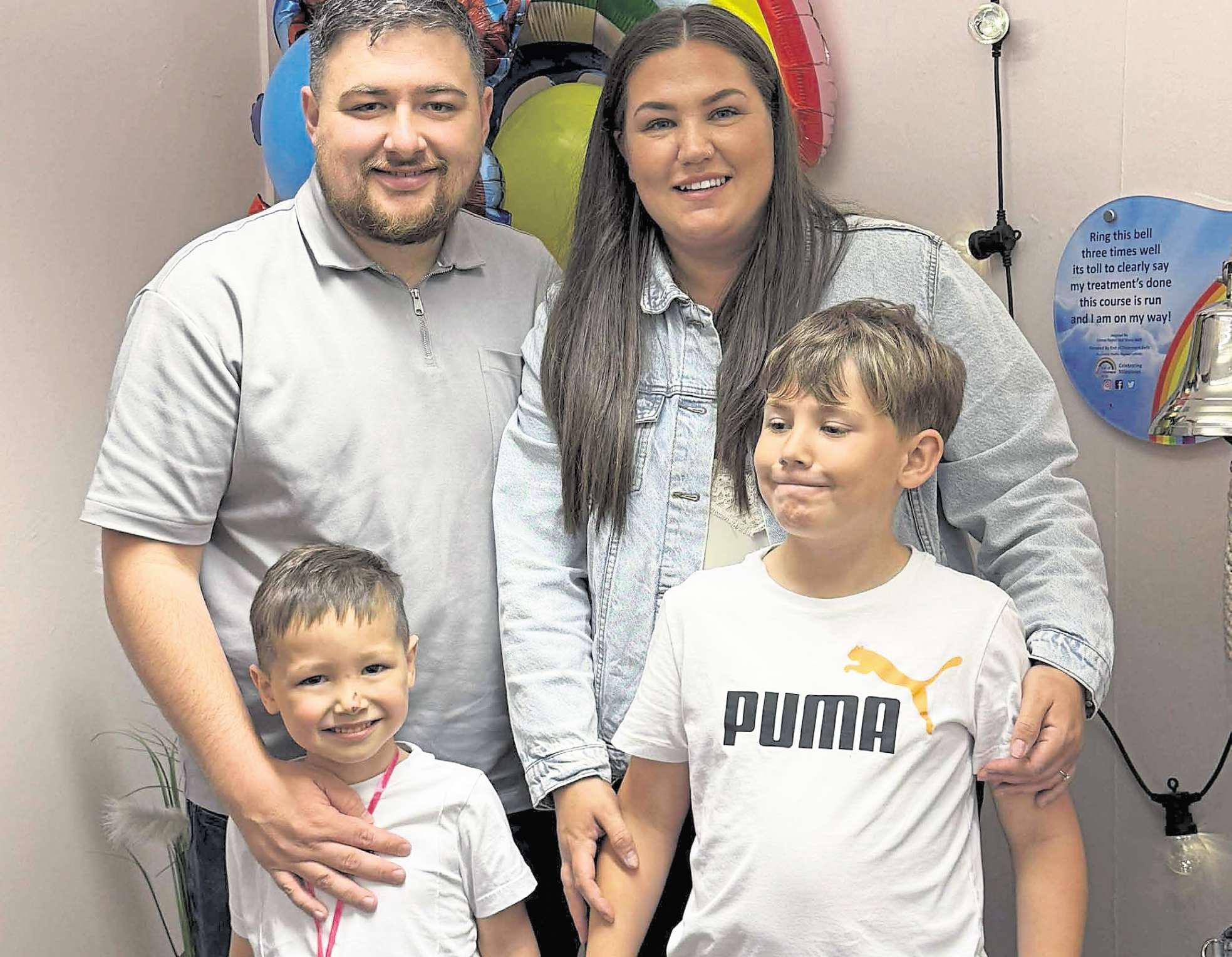 Family using TikTok to spread word on brain tumours after boy's ordeal