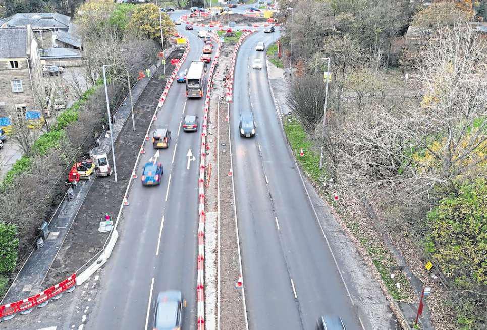 Lower speeds and lane closures as Lawnswood works continue