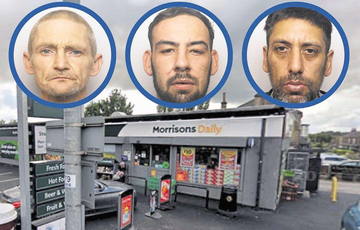 Masked raiders snatched cash and cigarettes