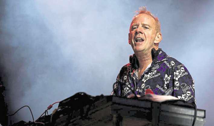 Festival under way, under cover with Fatboy Slim