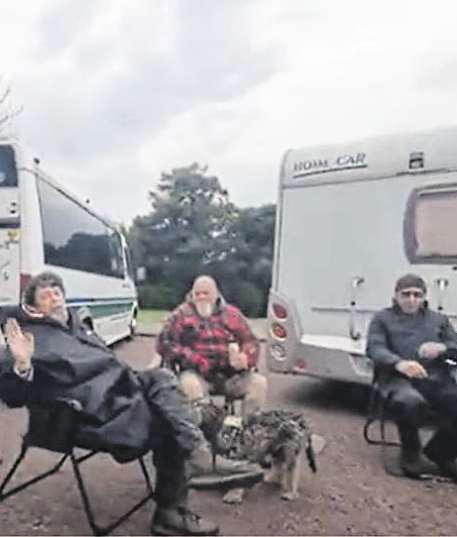 Camper van campaigners stage peaceful protests
