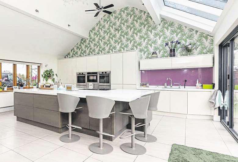 This luxury detached home has lots of space, inside and out