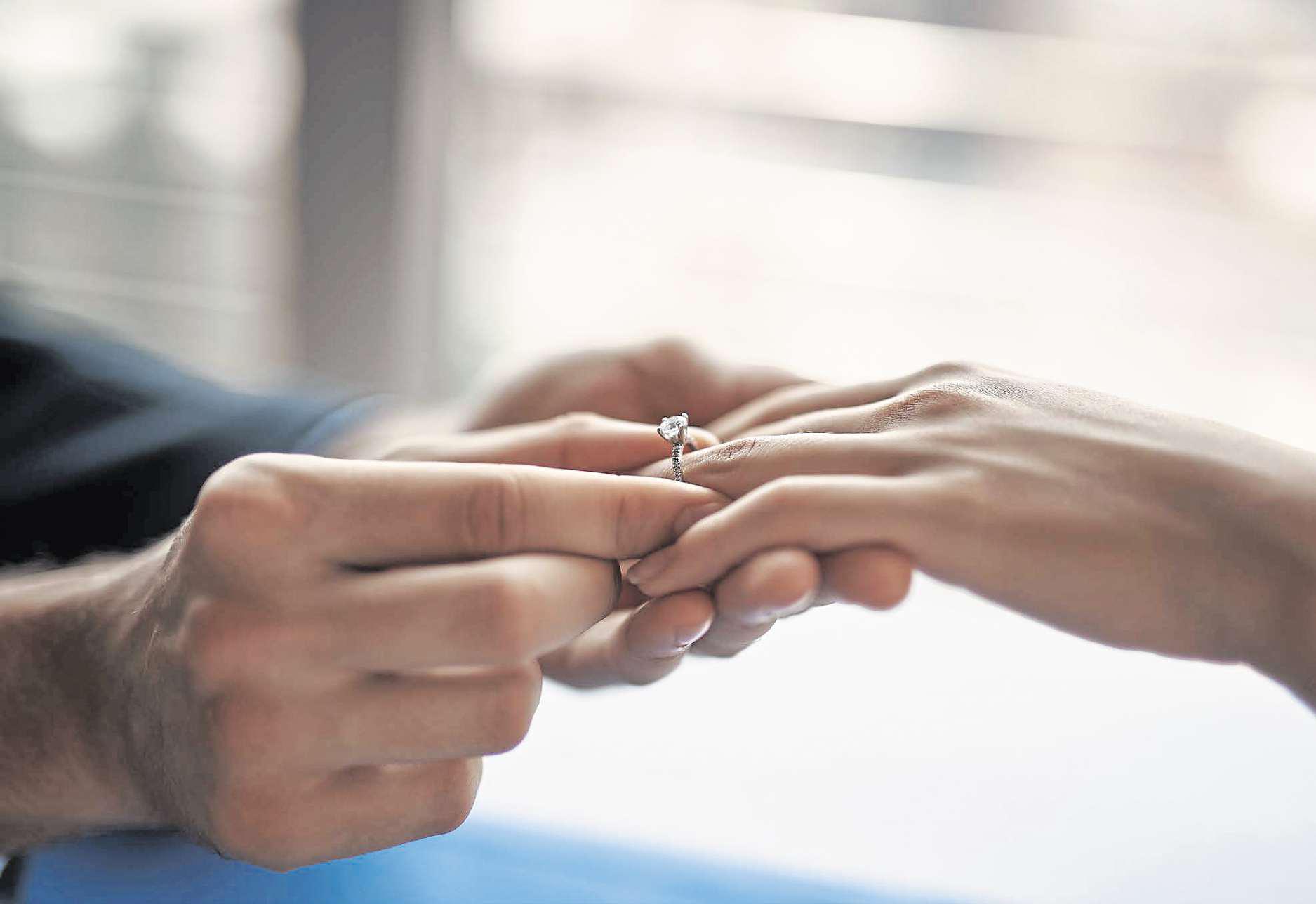 Engaged in discussions over a long overdue token of love...