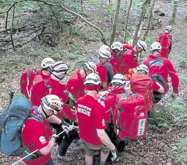 Mountain rescue called out to save own team-mate
