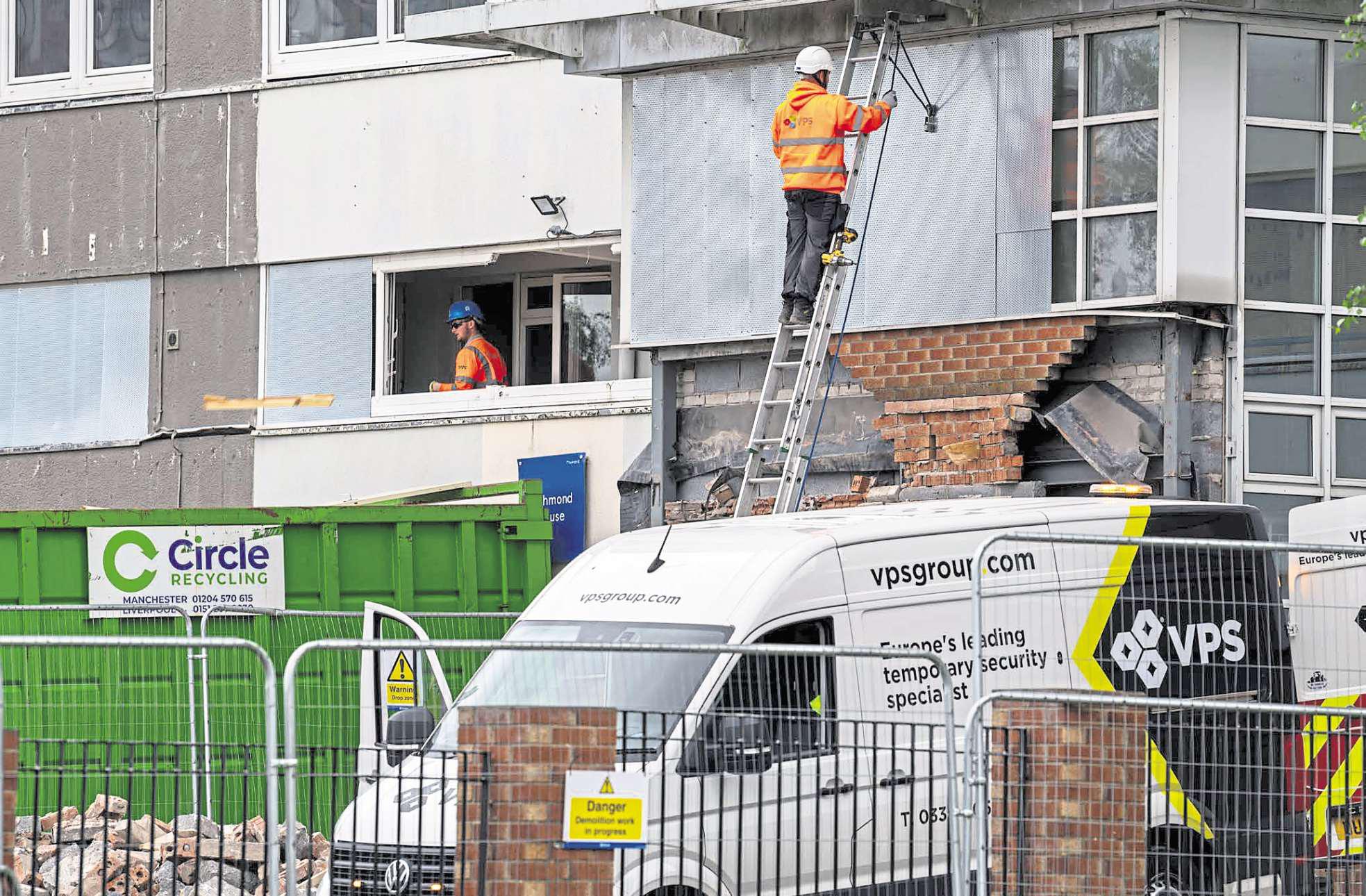 Landmark city tower block demolition finally under way