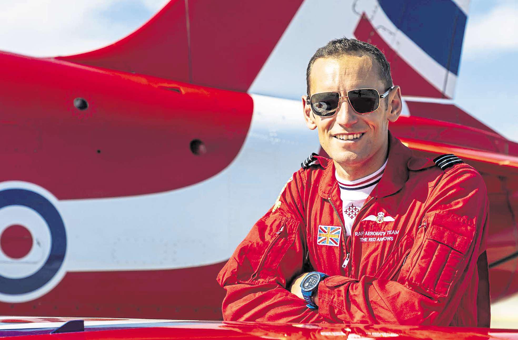 Red Arrows pilot smoke signal nod to his county hometown