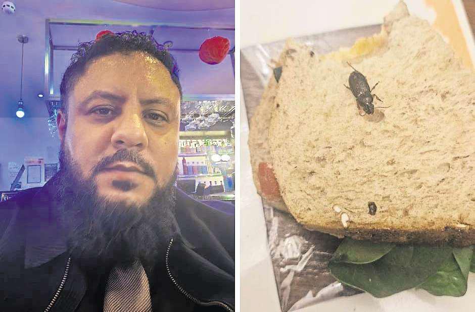 Coackroach runs around inside Tesco sandwich eater's mouth