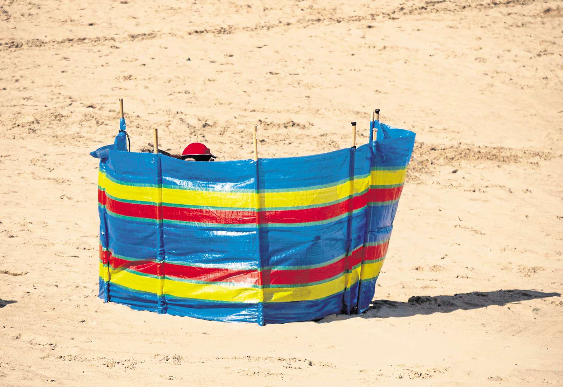 The joys of a day at the beach - wind, rain, and soggy sarnies