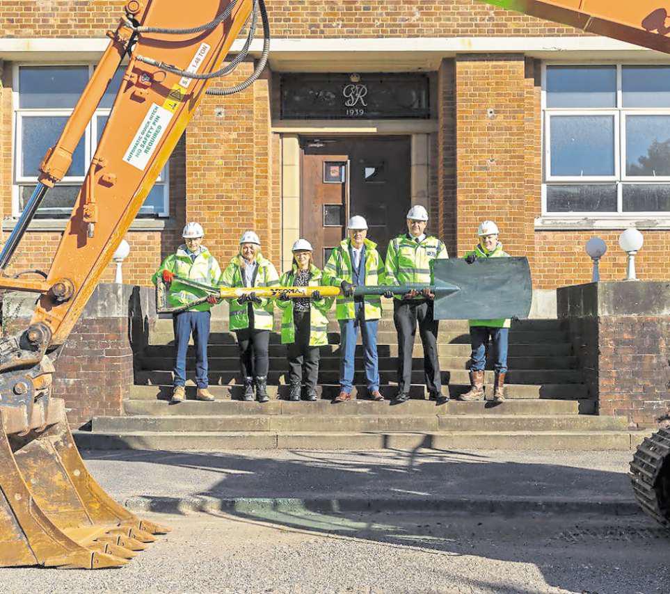 Roofing work begins on town's new police station