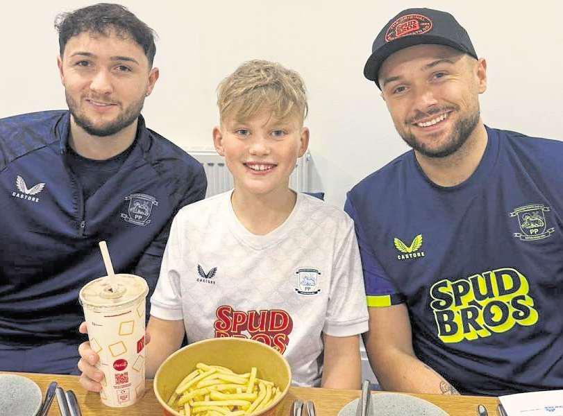 Ollie goes football crazy after fun experience with Preston FC and Spud Bros