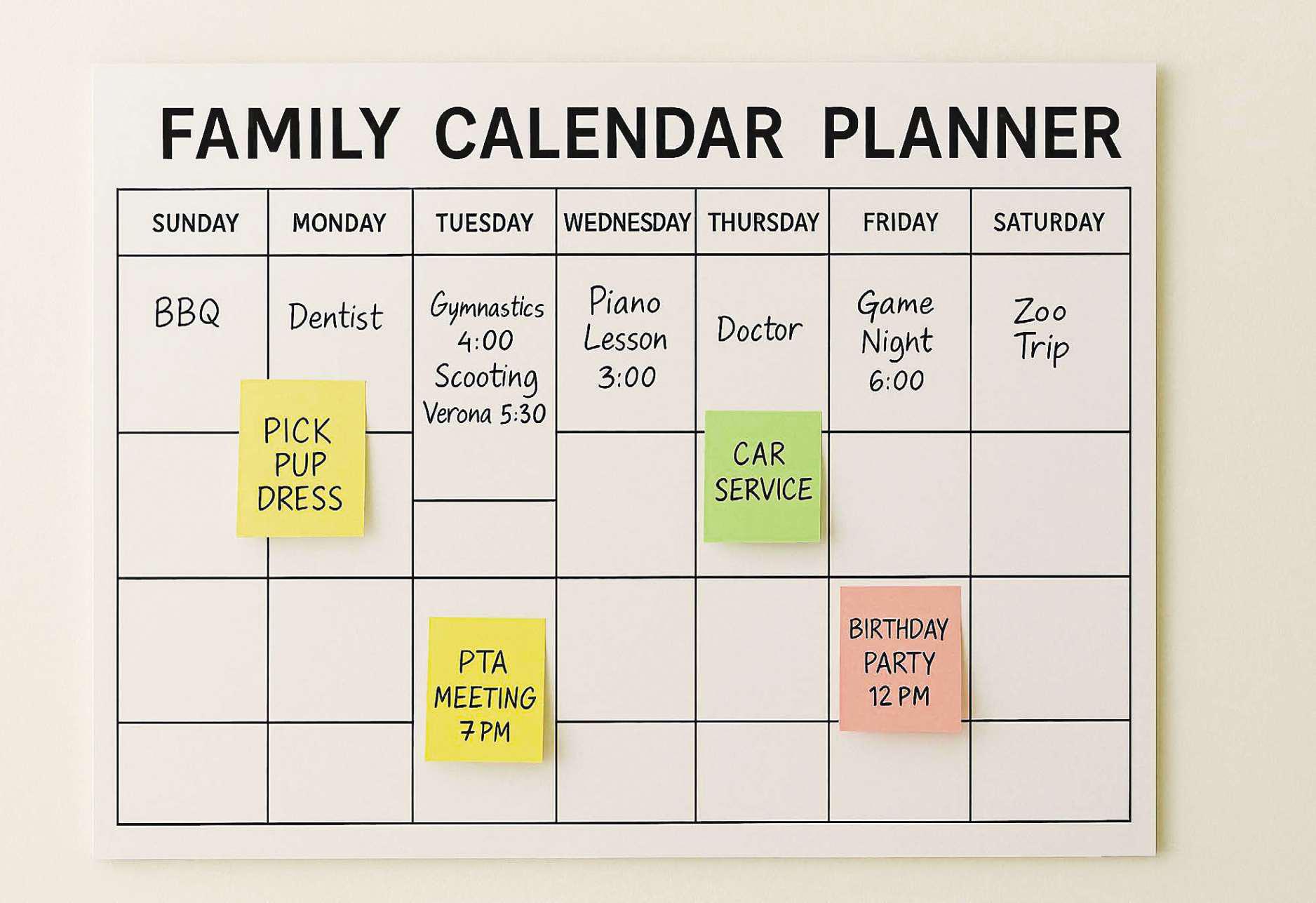 Our family calendar becomes yet another reminder of life rushing by