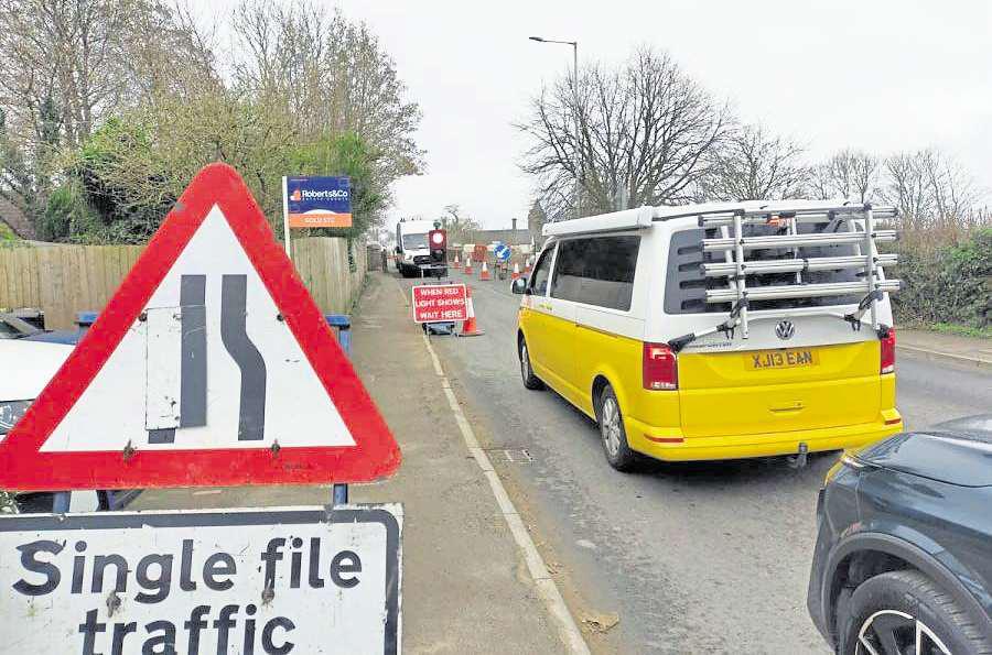 Temporary traffic lights return for a final stint on rural route