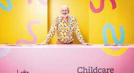 Nick Sharratt unveils new illustration celebrating children's development, as government expands childcare support