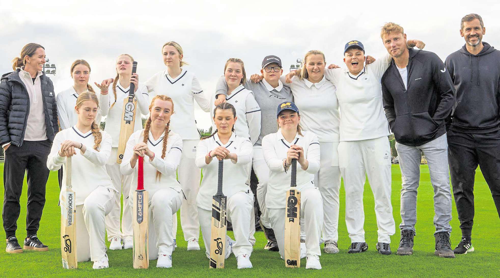 Flintoff goes in to bat for girls' cricket in the new series of his hit TV show