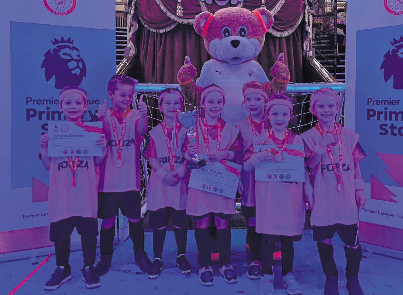 Primary school footballers were able to light up the Tower Circus