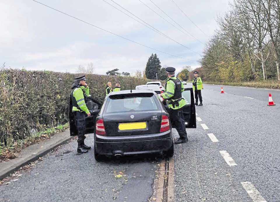 Drivers held at police checkpoint