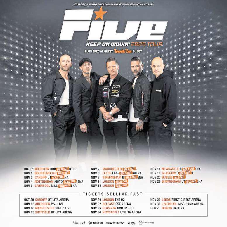 Five find themselves as reunited boy band head out on UK tour