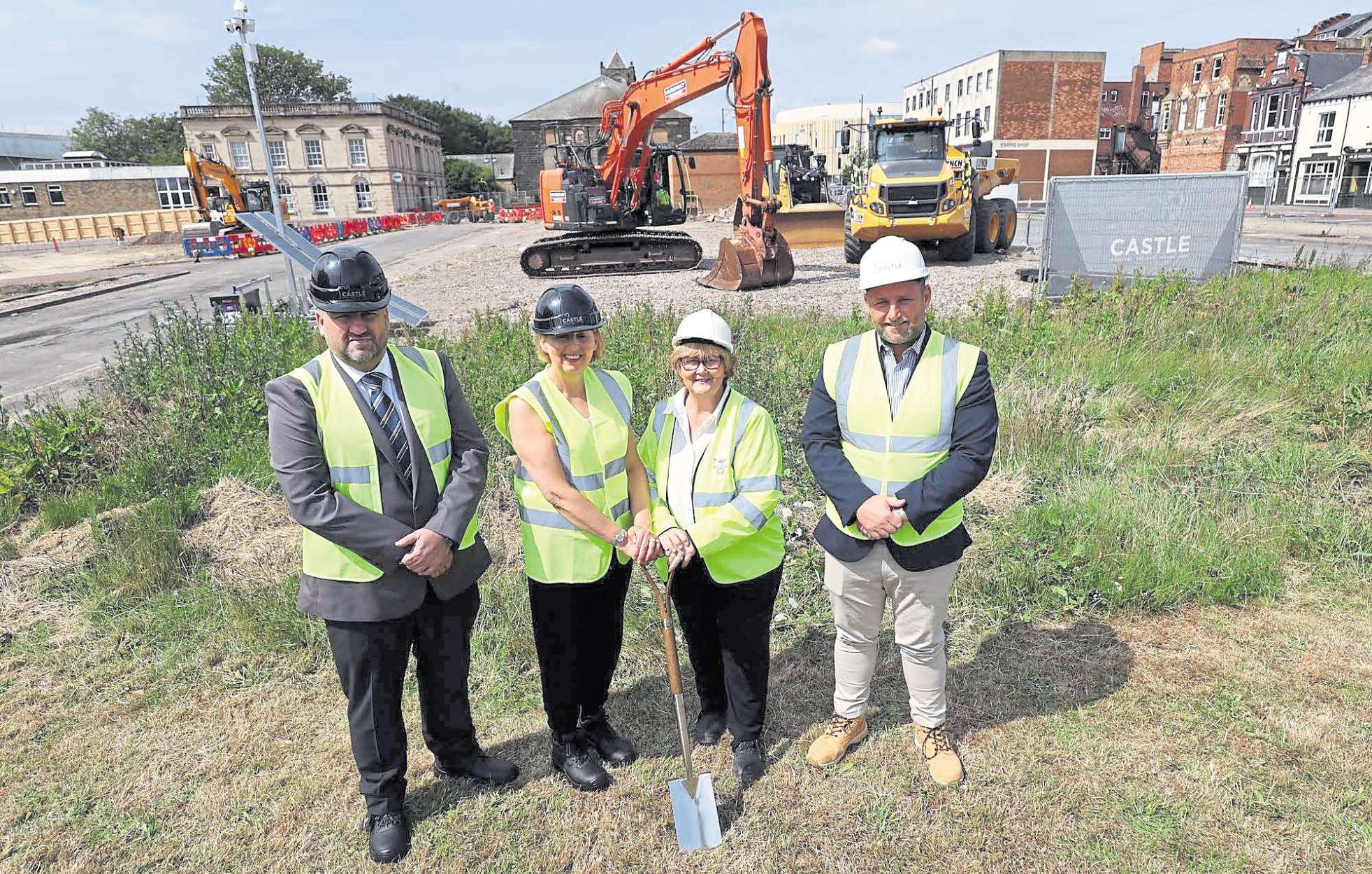 Building work progressing well on cornerstone of town regeneration
