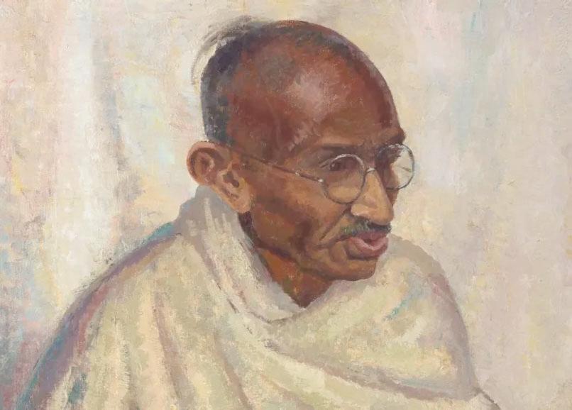 மகாத்மா காந்தியின் அரிய ஓவியம் 2 லட்சம் டொலருக்கும் அதிக ஏலம்