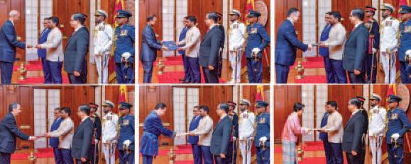 வெளிநாட்டுத் தூதுவர்கள் நற்சான்றிதழ்கள் கையளித்தனர்
