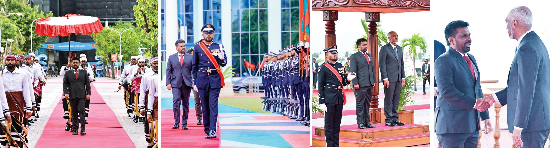 மாலைதீவு குடியரசு சதுக்கத்தில் ஜனாதிபதியை வரவேற்கும் உத்தியோகபூர்வ அரச நிகழ்வு