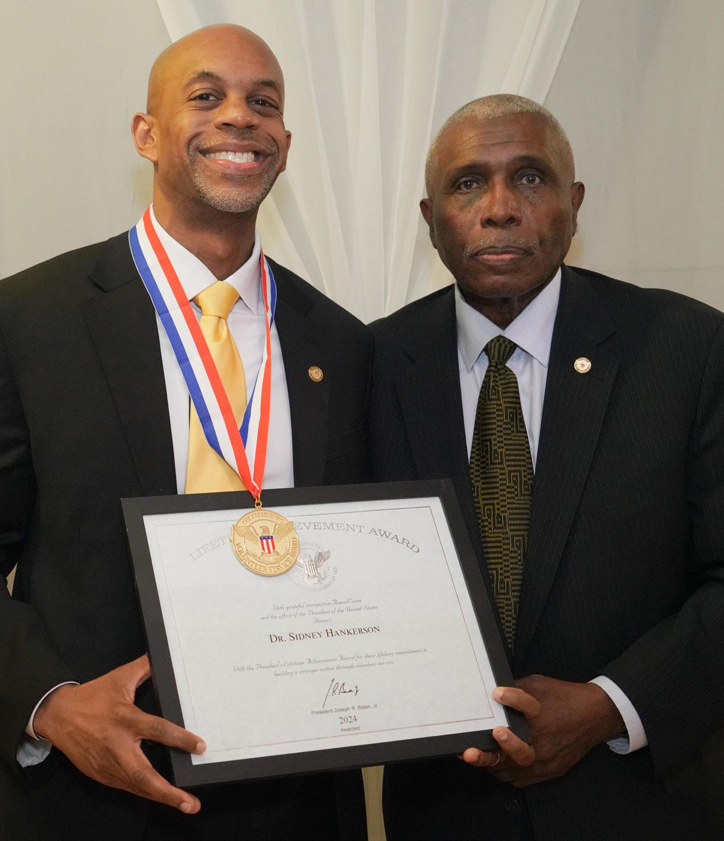 Dr. Sidney Hankerson honored with the 2024 Presidential Lifetime Achievement Service Award
