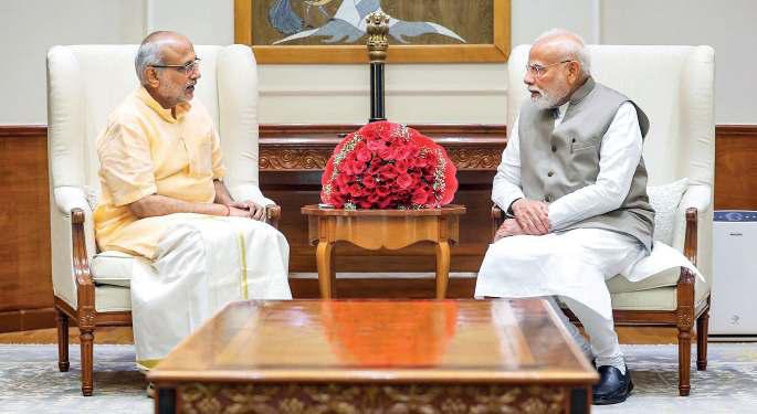 துணை ஜனாதிபதி வேட்பாளராக தேர்வு பிரதமர் மோடியுடன் சி.பி.ராதாகிருஷ்ணன் சந்திப்பு