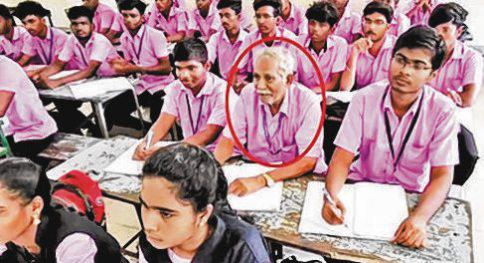 72 வயது மாணவரால் களைகட்டும் கல்லூரி