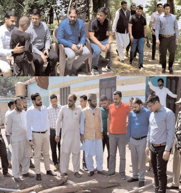 DC Poonch visits shelling hit areas in Mandi and Haveli, assesses damage to property