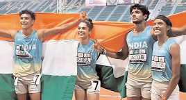 India win gold in mixed relay; TJ, 3 others bag silver at Asian Athletics Championships