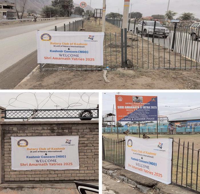 Rotary Club of Kashmir & Kashmir Concern (Regd NGO) Extend Heartfelt Welcome to Baba Amarnath Ji Yatris