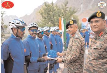 INDIAN ARMY'S "FOREVER IN OPERATIONS DIVISION MOUNTAIN TERRAIN BICYCLE EXPEDITION" CONCLUDES